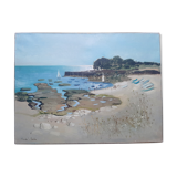 Landscape sea Brittany signed