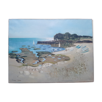 Landscape sea Brittany signed