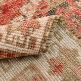 4x8 Red & Cream Tribal Vintage Rug 135x255Cm SK 22292