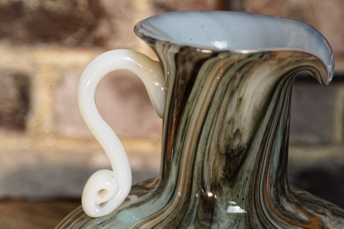 Broc à eau pichet en verre soufflé de Murano