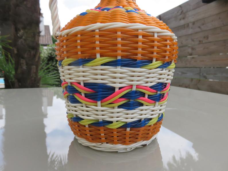 Viresa scoubidou bottle 60 70s