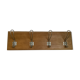 Wall coat rack in thick wood 4 hooks