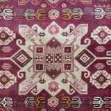 Handmade wool and silk carpet Kazakhstan 204x126 cm