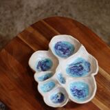 white handmade large ceramic bowl as a jewelry holder or for tapas