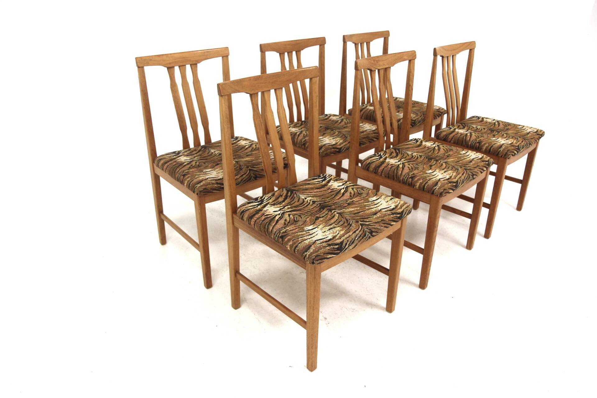 Set of 6 oak chairs, Sweden, 1960