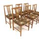 Set of 6 oak chairs, Sweden, 1960