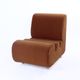 Armchair in brown fabric, czechoslovakia 1970s