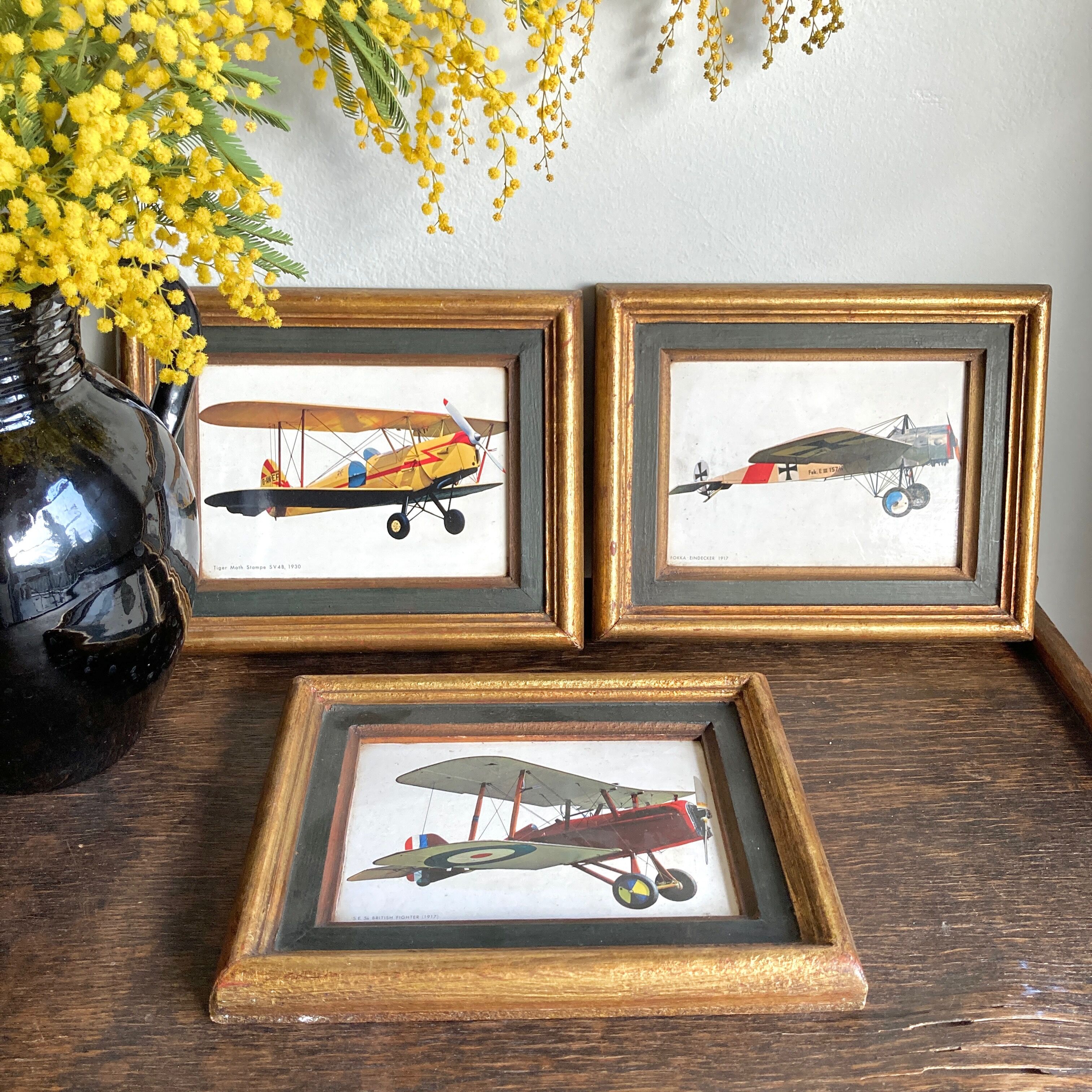 Set of 3 aviation theme frames