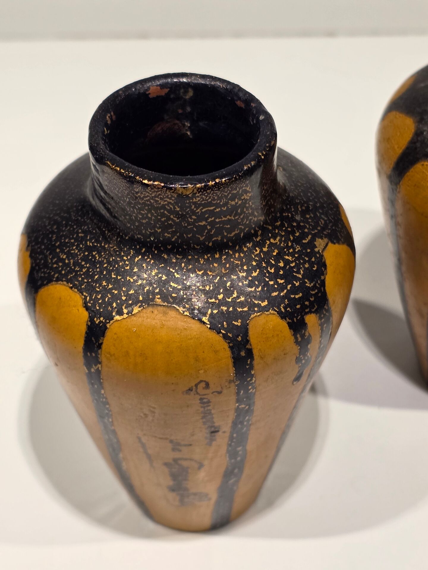 Pair of small ceramic vases early 20th century "Grenoble"