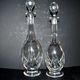 Saint-louis set of 2 antique lasalle cut crystal carafes 1930