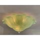 Lot de 2 verres de Murano de style vénitien vert « Feuilles » de style moderne du milieu du siècle
