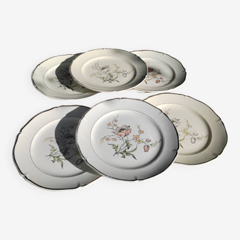 6 flat plates “Saverne” Saint Amand