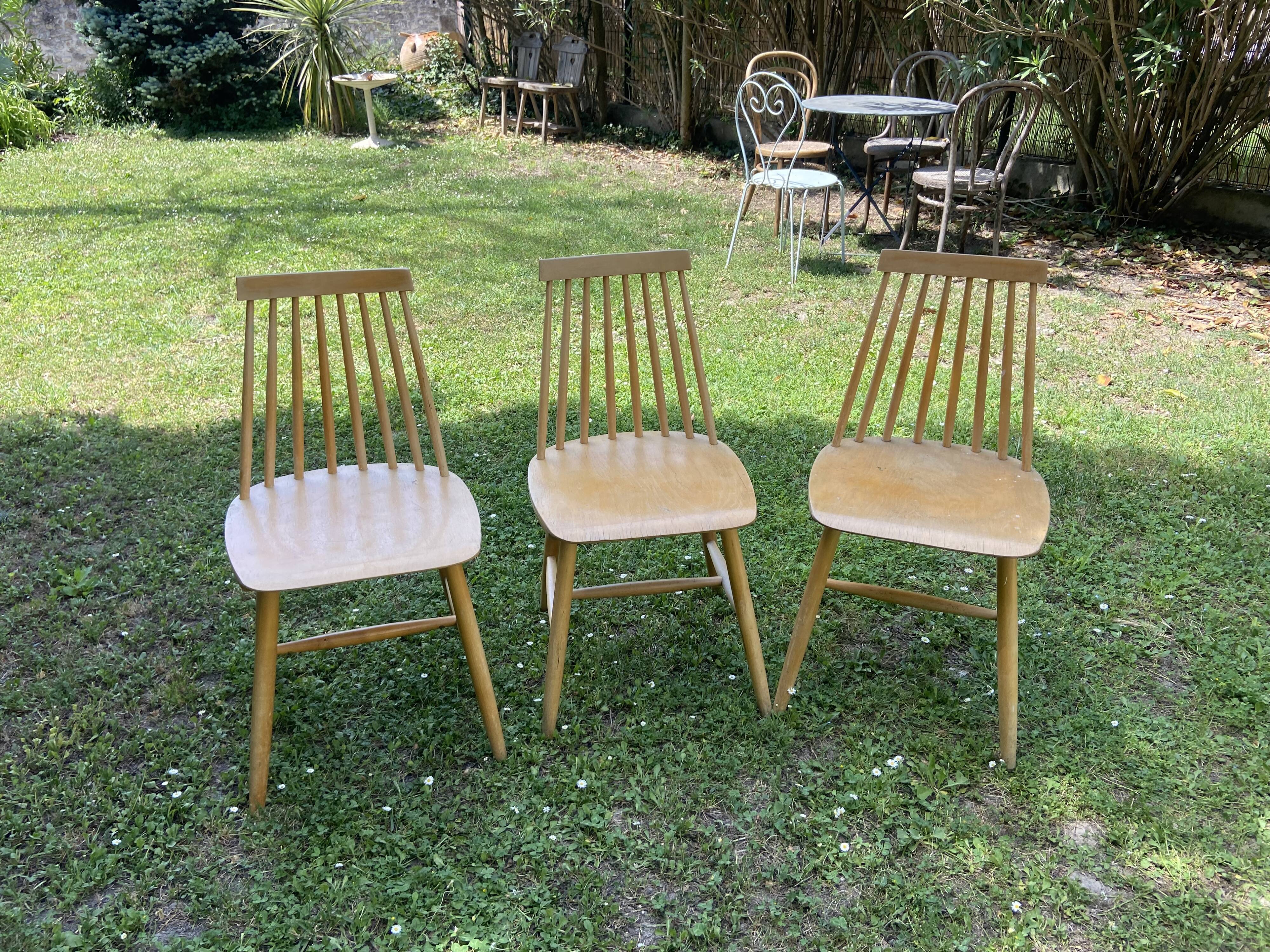 Trio of vintage Scandinavian chairs