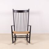 Hans J. Wegner J16 Black Rocking Chair, 1969 FDB