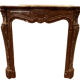 Fireplace three shells louis XV style in royal red marble XIX century