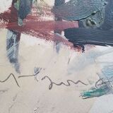 Marcel Saint-Jean (1914-1994) oil on paper - 29 x 65 cm "the red house"