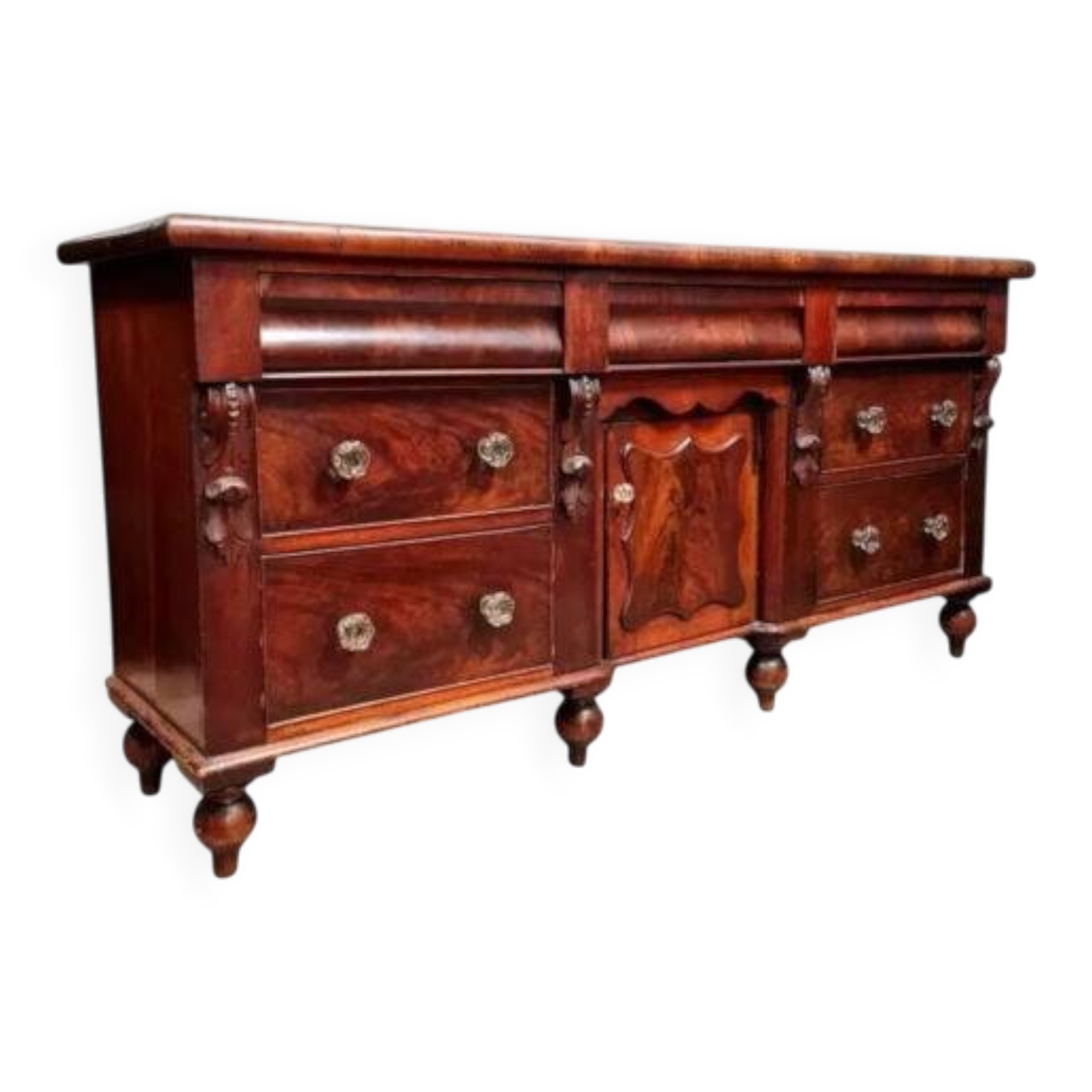 English commode or sideboard in mahogany