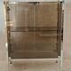 Smoked glass and stainless steel shelf