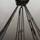 Art Deco Lustre Noverdy France in beaten iron