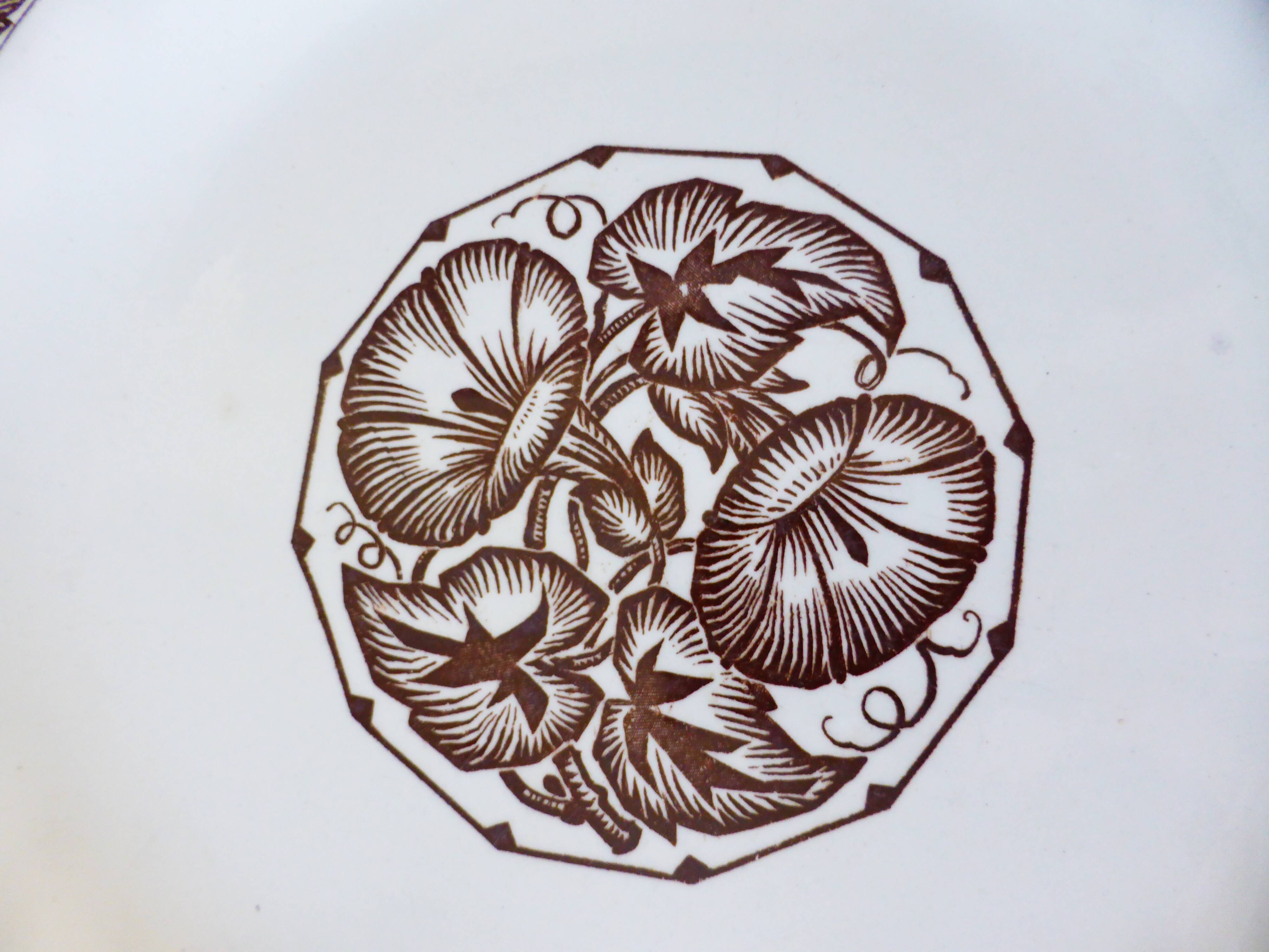 3 Sarreguemines flat plates, Argonne pattern 210734