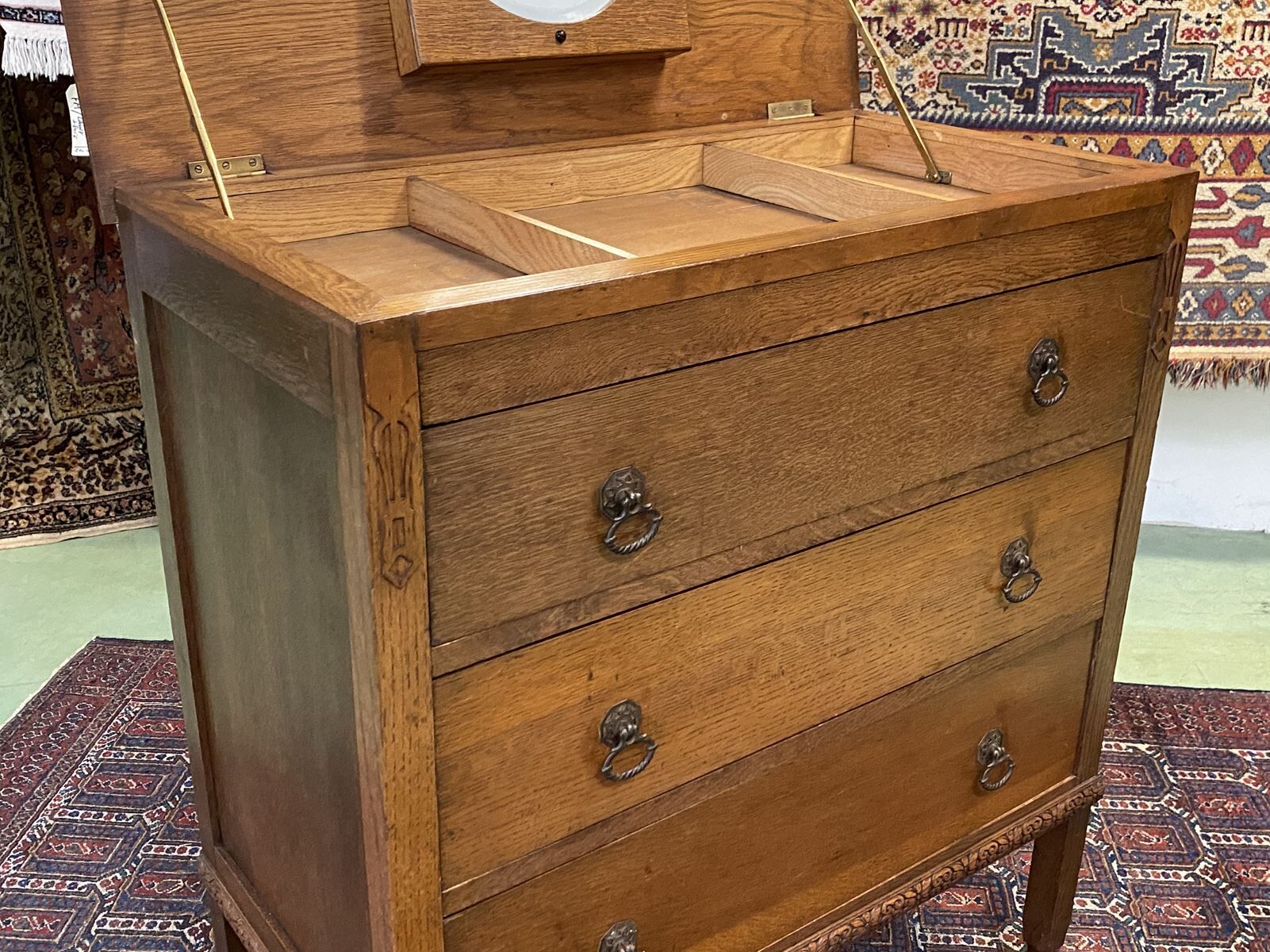 English oak dressing table, dresser 1930