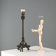 Lampe ancienne style Christophe Fratin en bronze, début XXe siècle