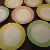 Flat and hollow plates L'Amandinoise, set of 12, 50s