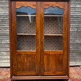Walnut Showcase Period Restoration XIX Eme Century