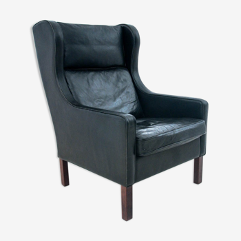 Fauteuil en cuir noir