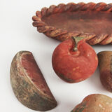 Basket and terracotta fruit