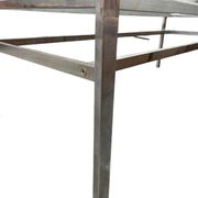 XL vintage coffee table in glass and chrome