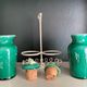 Oiler vintage vinegar 1950 ceramic and perforated metal