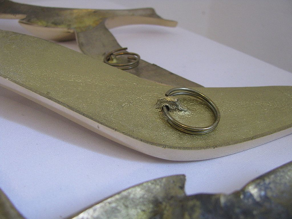 Wall Decoration Set 6 X Seagull / Swallow / Bird. Brass 70 / 80s