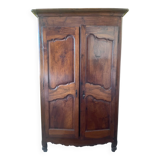 18th century solid walnut wardrobe