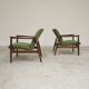 Pair of green GMF 64 armchairs by Edmund Homa, Poland 1960
