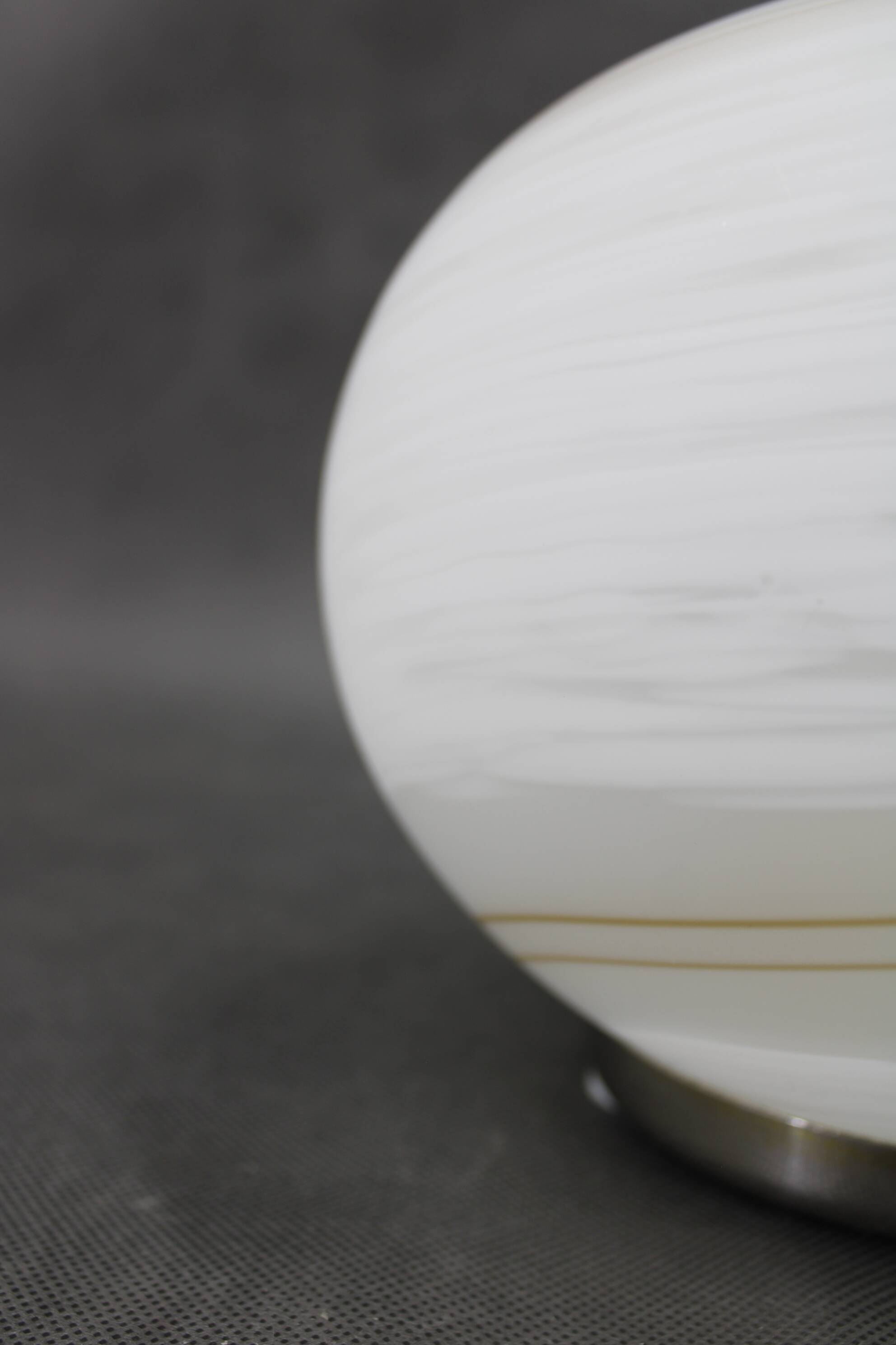 1980s Glass Globe Table Lamp, Italy