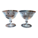 Old XL champagne glasses with chiseled decoration