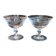 Old XL champagne glasses with chiseled decoration