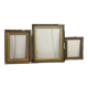 Lot de 3 cadres d'époque en bois et stuc doré