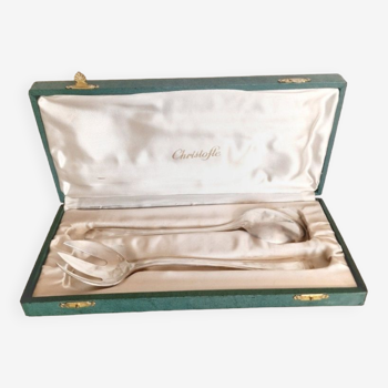 Old salad cutlery silver metal christofle