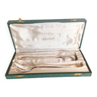 Old salad cutlery silver metal christofle