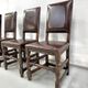 Vintage Handmade French Chairs in Leather & Oak, 1970s.