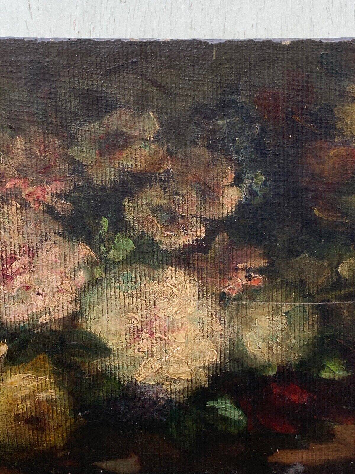 Oil on panel bouquet of flowers late 18th century still life