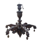 Oak chandelier in neo-Gothic style