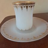 Goblet and its opaline plate
