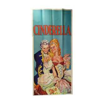 Poster cendrillon pantomime vintage par Taylors de Wombwell Angleterre 1930s