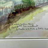 The Mill in Batz, Brittany – Watercolor signed "Bordeau"