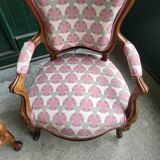 Paire de fauteuils louis philippe en noyer