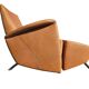 Armchair + matching ottoman – leather – 2000