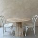 Vintage round travertine table 60s